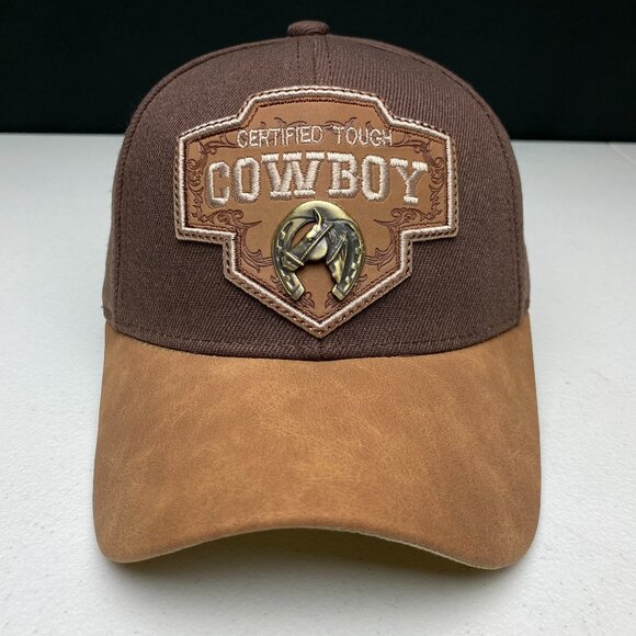 Cowboy Horseshoe Adjustable Baseball Hats, Rodeo, Western Style - Picture 1 of 7